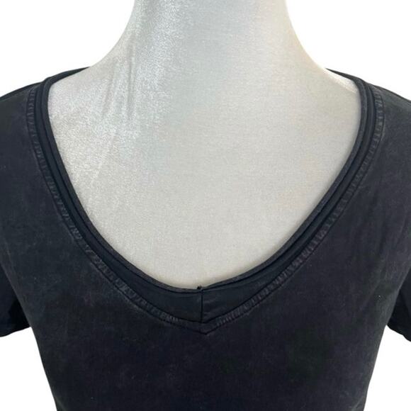 San Francisco City Lights Raw V-Neck Tee T-Shirt in Black Size Large NEW - Picture 4 of 7